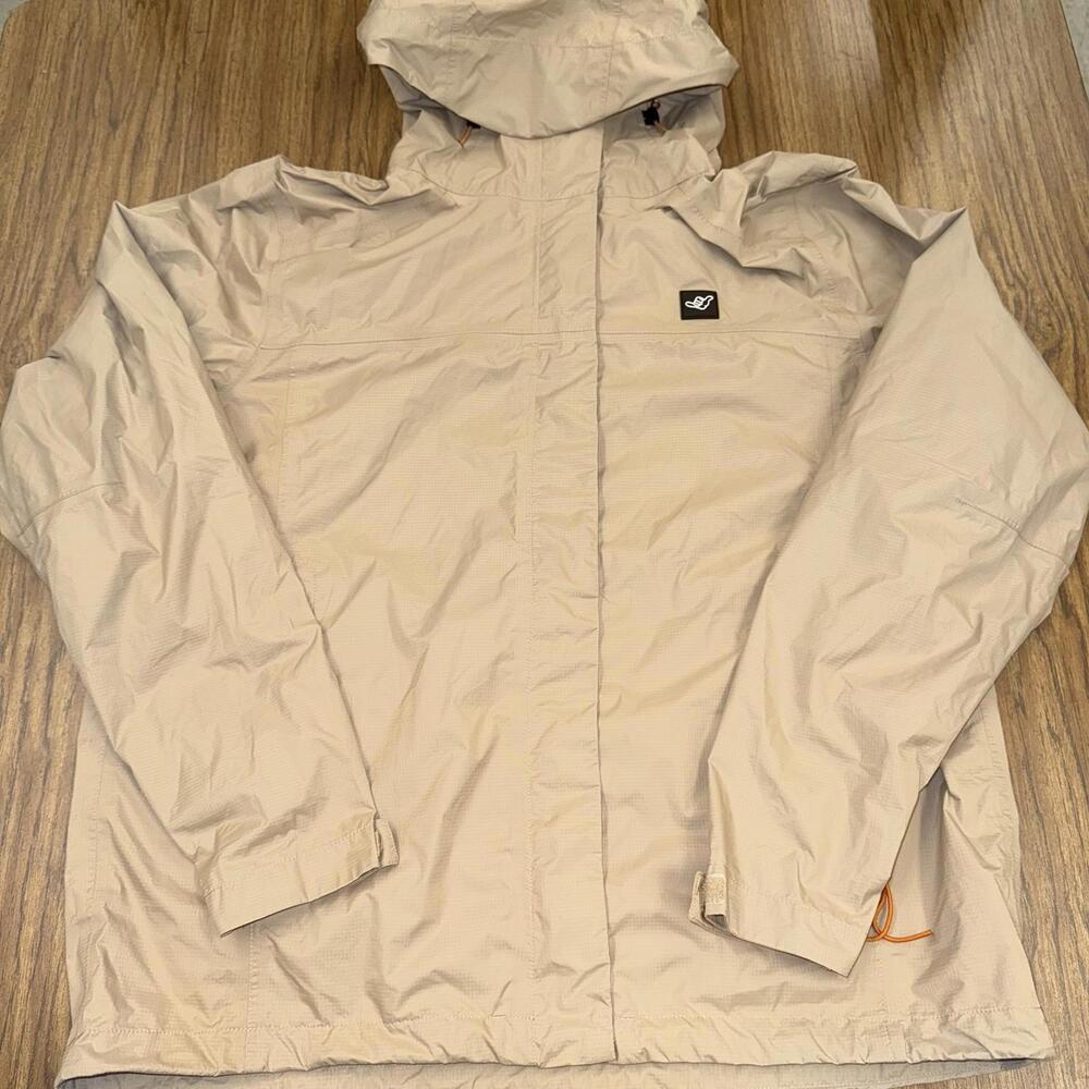 Dutch Bros Coffee Windbreaker Jacket Adult Large Brown Full Zip 100% Nylon
